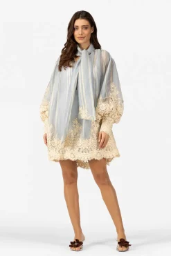 Dames jurk blauw