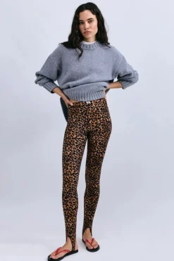 Dames legging bruin