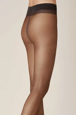 Dames panty bruin