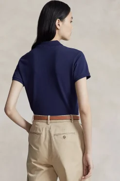 Dames polo blauw