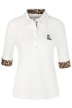 Dames polo ecru