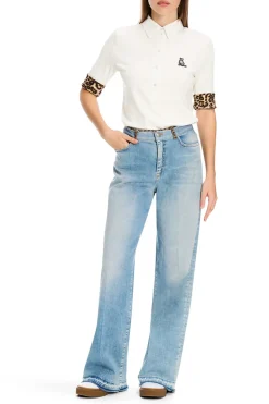 Dames polo ecru
