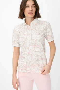 Dames polo ecru