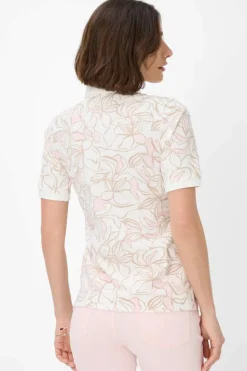 Dames polo ecru