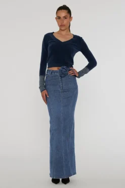 Dames rok blauw