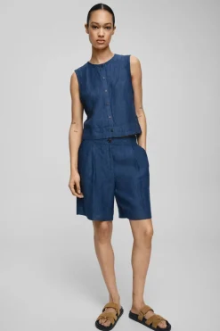 Dames short blauw