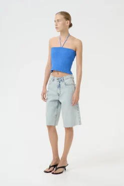 Dames short blauw