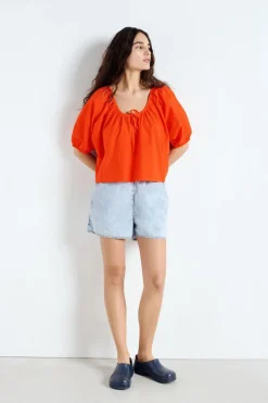 Dames short blauw