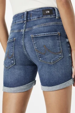 Dames short blauw