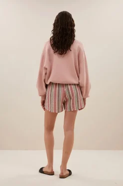 Dames short bruin