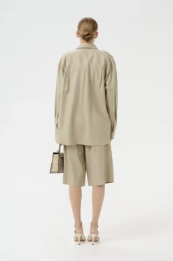 Dames short bruin