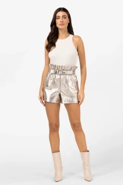 Dames short goud