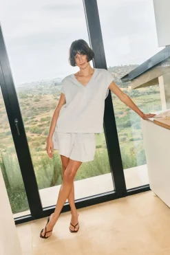 Dames short grijs