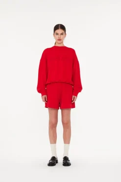 Dames short rood