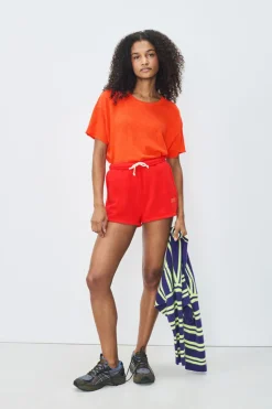 Dames short rood