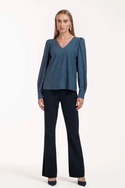 Dames top blauw
