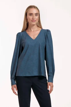 Dames top blauw