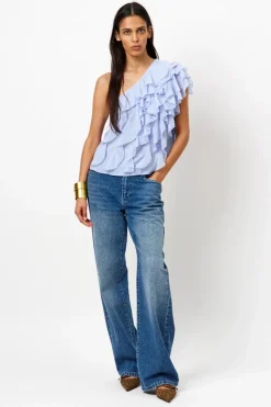 Dames top blauw
