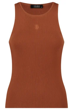 Dames top bruin