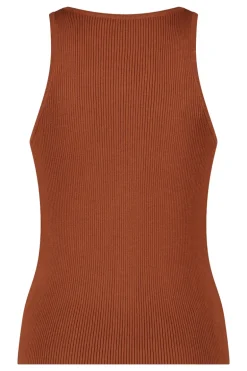 Dames top bruin