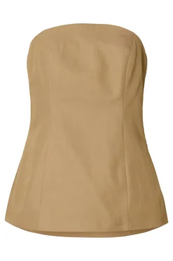 Dames top bruin