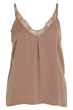 Dames top bruin