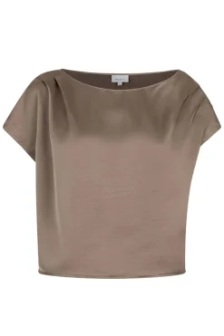 Dames top bruin