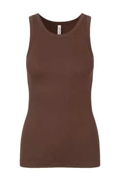 Dames top bruin