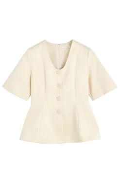 Dames top ecru