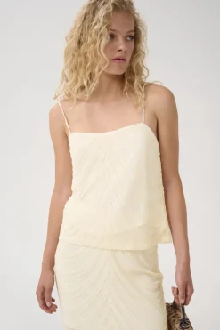 Dames top ecru