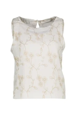 Dames top ecru