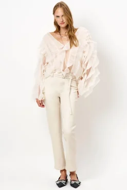 Dames top ecru