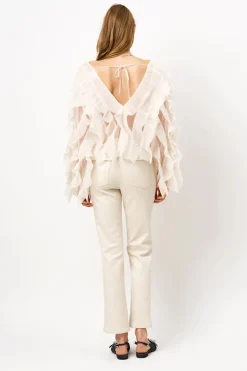 Dames top ecru