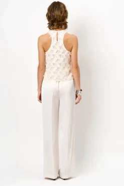 Dames top ecru