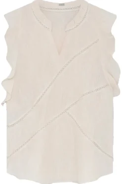 Dames top ecru