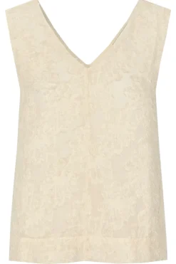 Dames top ecru