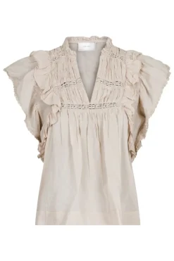 Dames top ecru