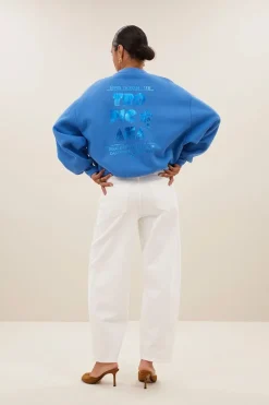 Dames trui blauw
