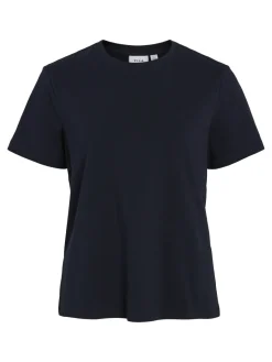 Dames t-shirt korte mouw blauw