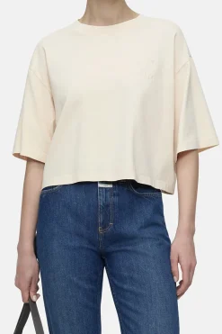 Dames t-shirt korte mouw bruin