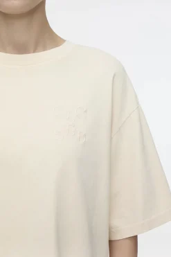 Dames t-shirt korte mouw bruin
