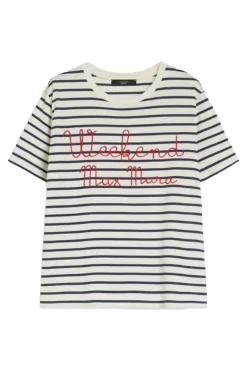 Dames t-shirt korte mouw blauw