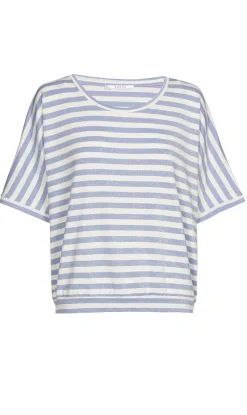 Dames t-shirt korte mouw blauw