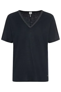 Dames t-shirt korte mouw blauw