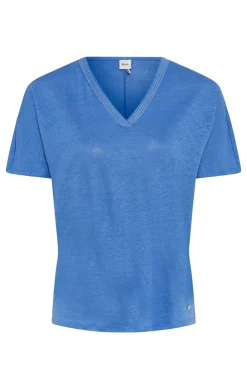 Dames t-shirt korte mouw blauw