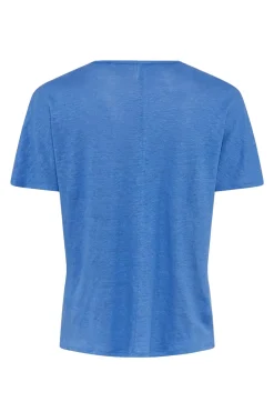 Dames t-shirt korte mouw blauw
