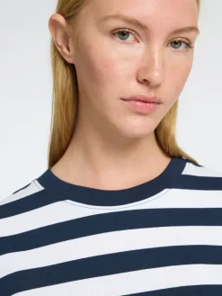 Dames t-shirt korte mouw blauw