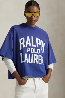 Dames t-shirt korte mouw blauw