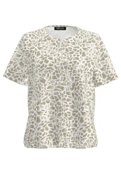 Dames t-shirt korte mouw bruin
