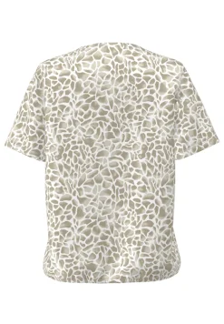 Dames t-shirt korte mouw bruin